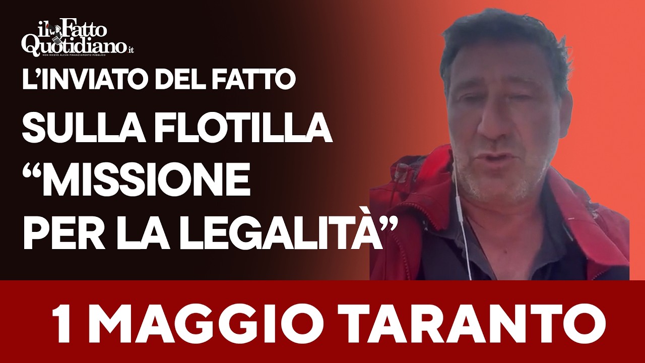 “Flotilla è una missione per ripristino legalità”: Mantovani si collega con l’Uno Maggio a Taranto