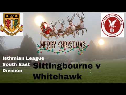 Cracking Goal from just inside own half. Sittingbourne v Whitehawk. Merry Christmas in Foggy Kent.