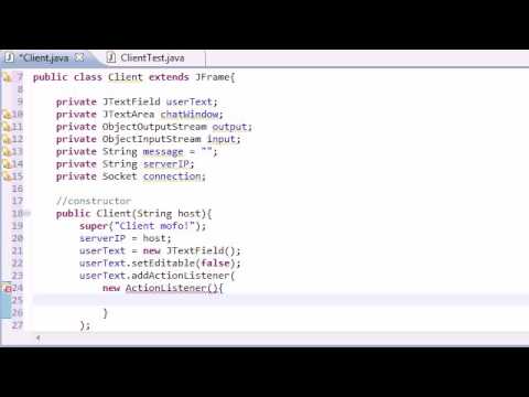 Intermediate Java Tutorial 137 Creating The Gui For The Client