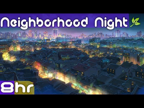 Relaxing Neighborhood Ambience Sounds | Suburb Night Ambience Sounds