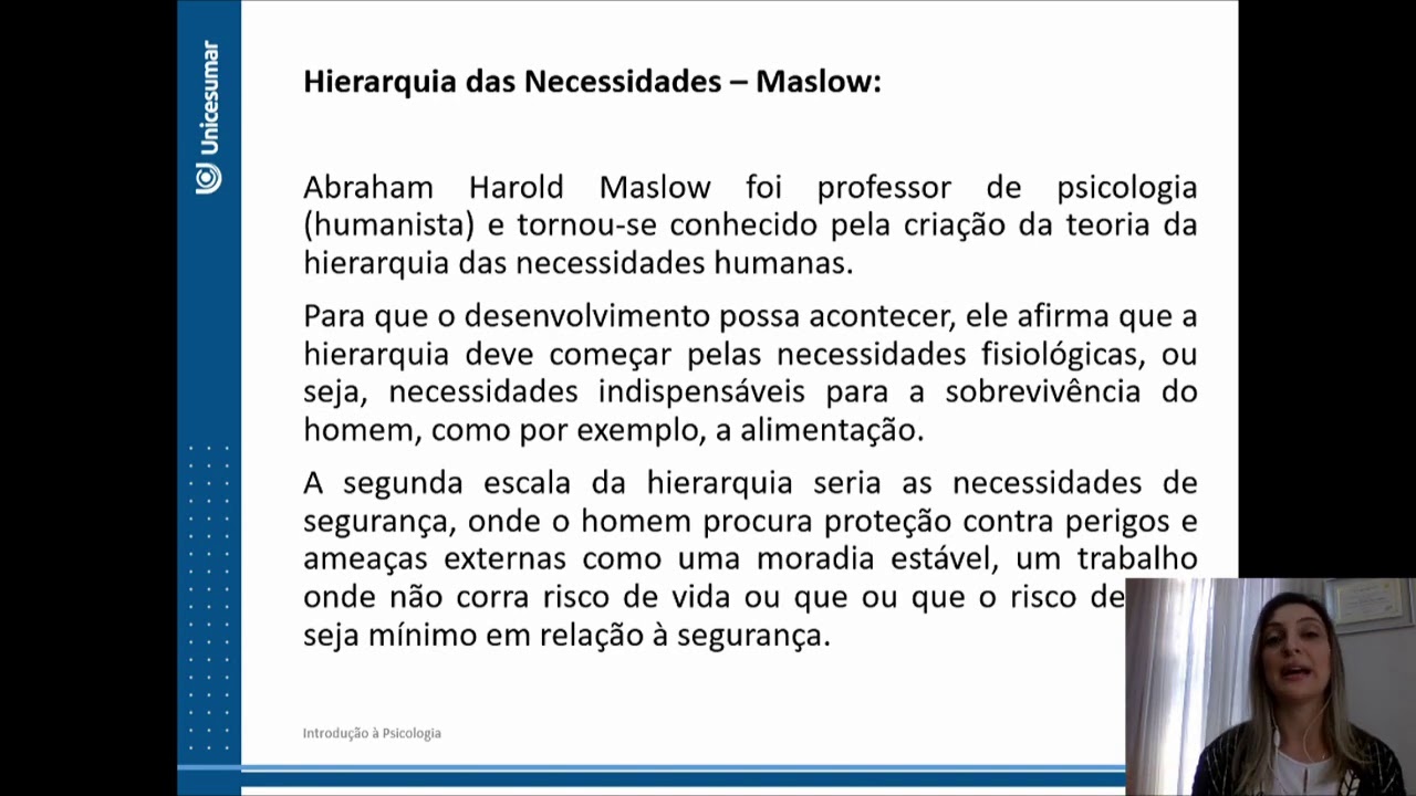 Quarta Aula de Introdução à Psicologia