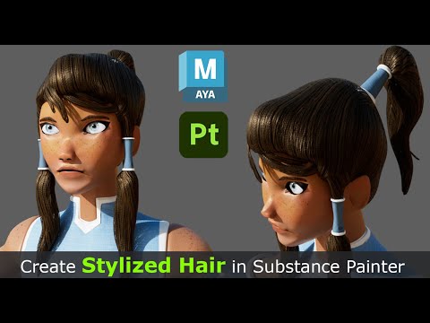 Creating Stylized Hair in Substance Painter for 3D Characters