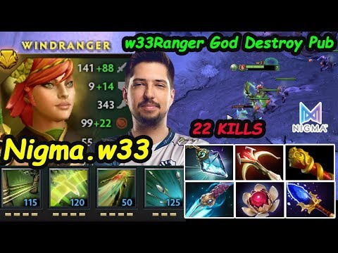 Nigma w33 [Windranger] MIDLANE Signature Hero Destroy Pub Dota 2 pro Gameplay