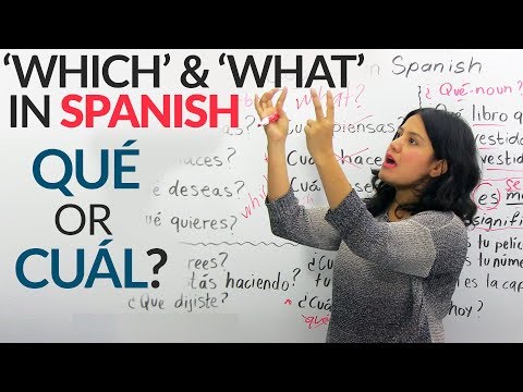 "What" & "Which" in Spanish: QUÉ or CUÁL? Video