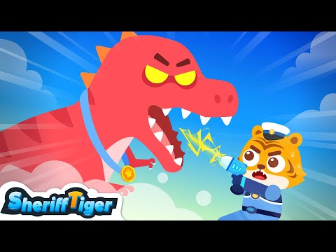 Crazy Dinosaurs S01E07 | 🐯Sheriff Tiger | Cartoon