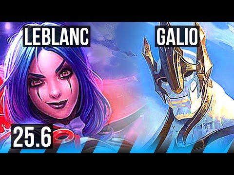 LEBLANC vs GALIO (MID) | 8/1/4, Godlike | EUW Challenger | 25.6