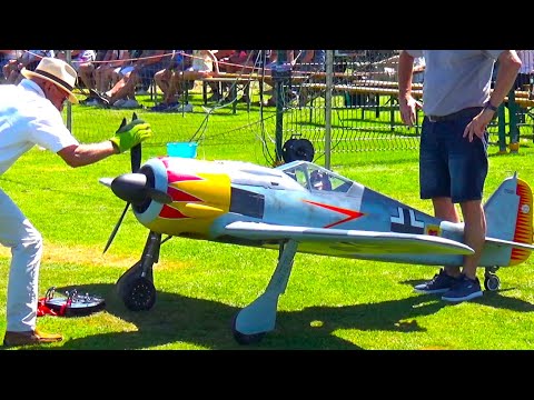 World's BIGGEST FW-190 GIANT SCALE RC PLANE with MOKI 300 POWER