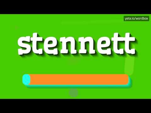 STENNETT - HOW TO PRONOUNCE IT!?