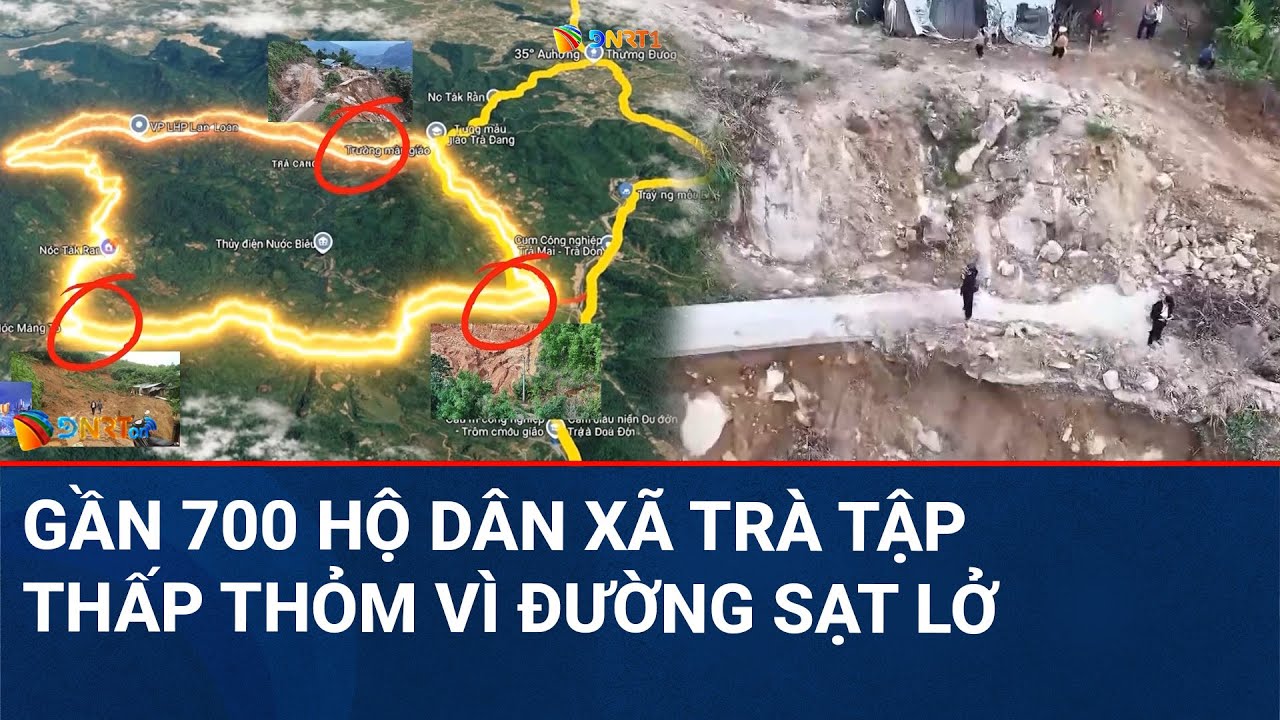 THỜI SỰ TRƯA | Sạt lở đe dọa "nuốt" nhà dân, gần 700 hộ dân xã Trà Tập thấp thỏm lo sợ