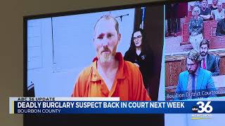 Suspect in deadly Bourbon County burglary has court date, bond set by judge