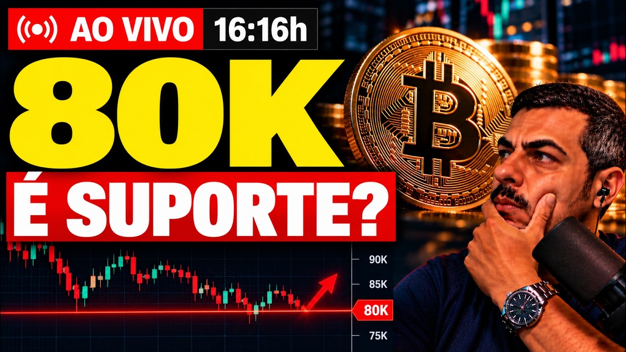 🔥 Bitcoin AO VIVO - PPI Muito Ruim 80k Será o Novo Suporte do BITCOIN? Analisando os Mercados
