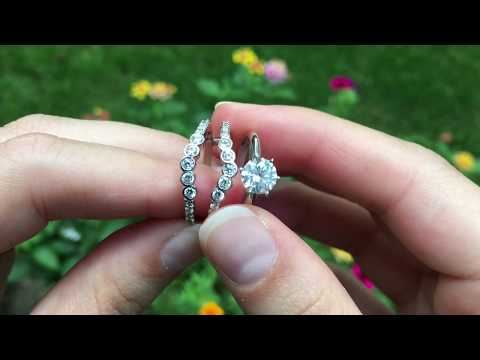 0.7 Ct. Bezel and Shared Prong Curved Ring Guard - TwoBirch TB-GUARD-0183-WG-J