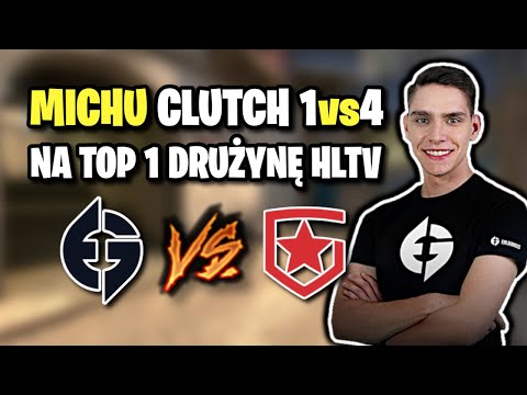 MICHU CLUTCH 1vs4 NA TOP 1 DRUŻYNĘ NA ŚWIECIE!!! EVIL GENIUSES VS GAMBIT - CSGO BEST MOMENTS