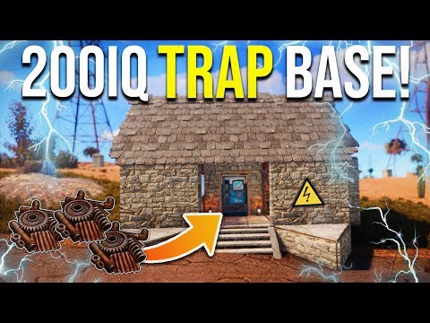 LURING PLAYERS into a 200IQ INVISIBLE PRESSURE PAD TRAP BASE - Rust Trap Base Gameplay