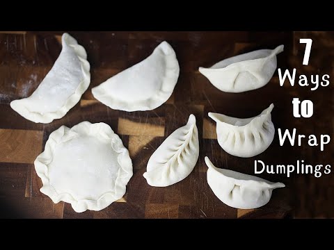7 Ways to Wrap Dumplings(包饺子方法） - How to Fold Chinese Dumplings