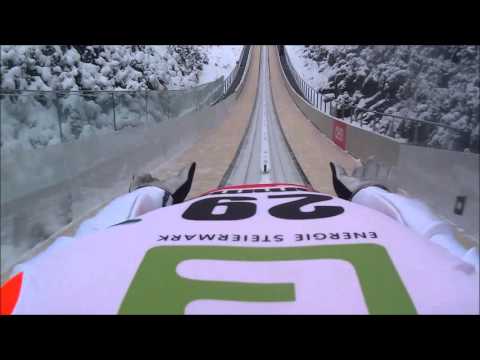 Jurij Tepes Kulm/Bad Mitterndorf 219m helmet camera 14.1.2016