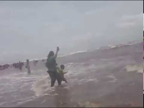 Couples Taking Sea Bath In Saint Martin's Island Sea Beach Cox's Bazar, Bangladesh