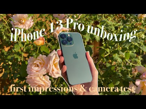 iPhone 13 Pro Alpine Green Aesthetic Unboxing & Camera Test