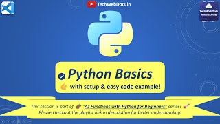 Download the video "Python Installation & Setup | for Beginners | First Program with VS Code"