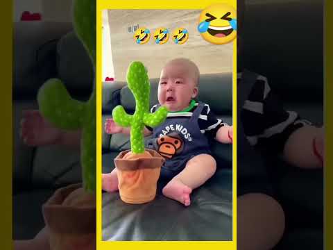 #Taking cactus 🌵 prank🤣😂#baby reaction 😅🤣😂🌵