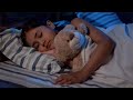 Cute Little Girl Sleeping In Her Bed With Her Soft Toy Night Indian Stock Footage Knot9