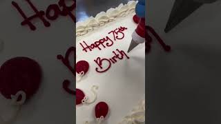 #happybirthday #cakedecorating #cakedecorator #cake #red #frosting #buttercream #cakevideo #writing