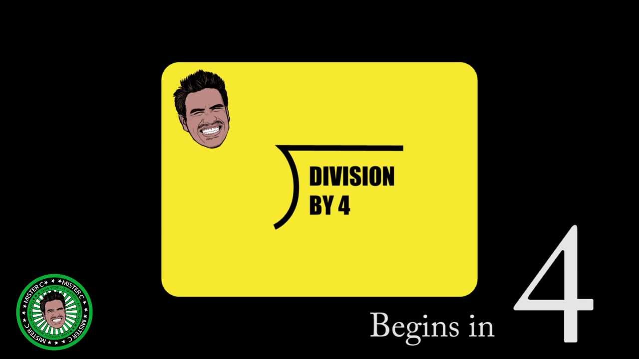 FLASHCARDS DIVISION BY 4 | Mister C