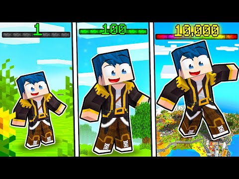 DIVENTO GIGANTE AD OGNI LIVELLO SU MINECRAFT!