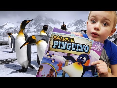 SALVA IL PINGUINO: sfida divertente tra Alex e Papa challenge per bambini 🐧