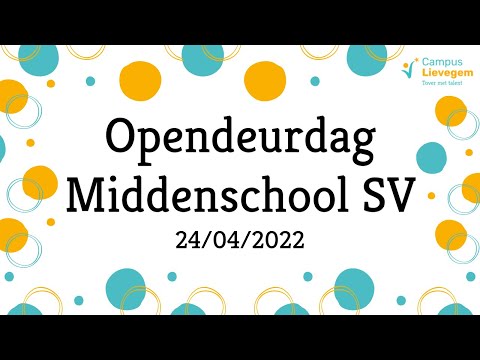 Opendeurdag Middenschool SV 24/04/2022