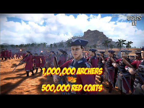 MASSIVE BATTLE ON THE HILLS, ARCHERS vs RED COATS | Ultimate Epic Battle Simulator 2 | UEBS2