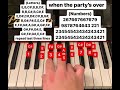 when the party’s over piano tutorial (letters and numbers)