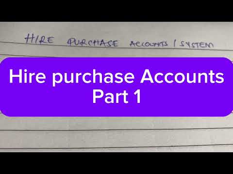 Hire purchase Accounts Intermediate Accounting