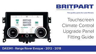 DA5341 - Touchscreen Climate Control Upgrade Panel - Range Rover Evoque - 2012 - 2018