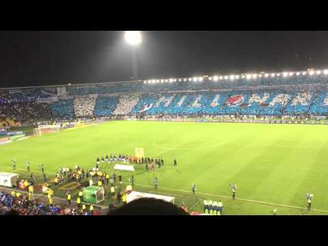 "Millonarios vs Nacional 2-1 2016 (salida y tifo)" Barra: Comandos Azules &bull; Club: Millonarios