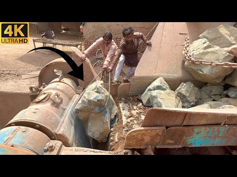 Big Rock Jaw Crusher Machine in Action | Powerful Stone Crushing ASMR Sounds