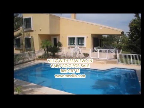 Ref: CR712 - VILLA WITH SEAVIEWS IN CABO ROIG FOR SALE