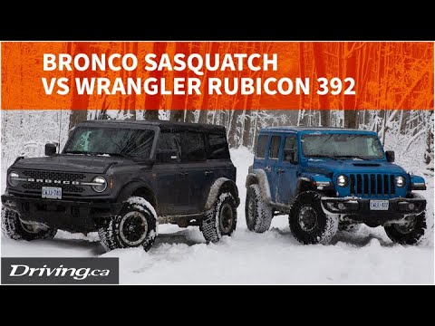 Jeep  Wrangler vs Ford Bronco winter off-road test! Which is better out on the trails? | Driving.ca