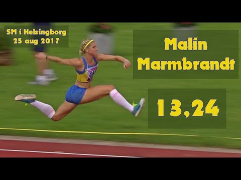 Malin Marmbrandt 13,24 - SM i friidrott i Helsingborg - 25 aug 2017