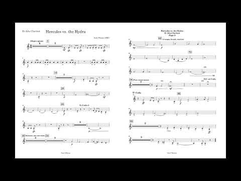 Hercules vs. the Hydra (Alto Clarinet part) by Scott Watson