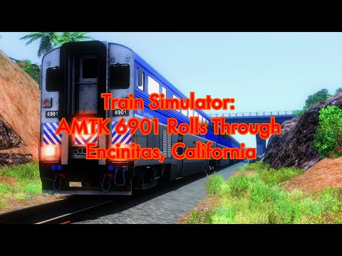 4K Train Simulator: AMTK 6901 Rolls Through Encinitas, California
