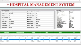 Hospital management system project in python with database | Mini project | Tkinter |#Hindi