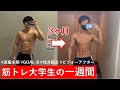 【ビフォーアフター】【AKIOBLOG大好き】筋トレ大学生の1週間 減量末期/GOAL-Bインターン/地方国立/パーソナルトレーナー/ベストボディジャパン