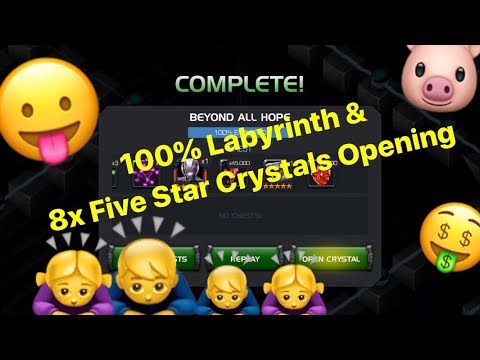 100% Labyrinth + 8x Five Star Crystals Opening - Marvel Contest of Champions