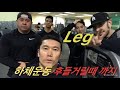 하체운동 후들거릴때 까지. 1월 17일 Leg training