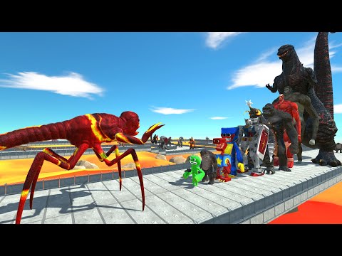 Titanus Lava vs Shin Godzilla LAVA DEATH RUN - Animal Revolt Battle Simulator