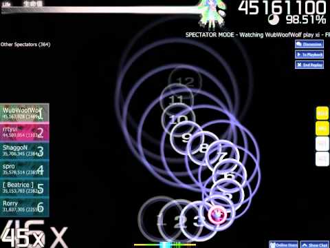 Osu! ~ WubWoofWolf Plays "xi - FREEDOM DiVE[FOUR DIMENSIONS]" LIVE RANK #1