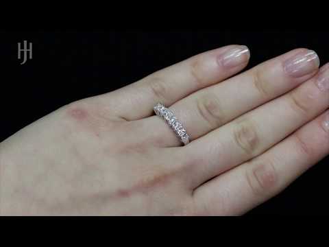 18ct White Gold 1.00ctw Princess Cut Diamond Eternity Ring - Hatton Jewellers London HJ179
