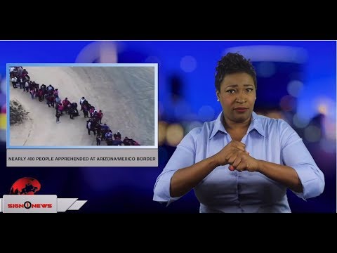 Nearly 400 people apprehended at Arizona/Mexico border (ASL - 1.19.19)