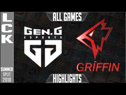 GEN vs GRF Highlights ALL GAMES | LCK Summer 2018 Week 6 Day 3 | Gen.G vs Griffin
